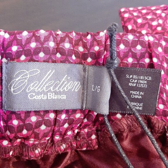 COSTA BLANCA Chiffon A-Line Mini Skirt Floral Tie Waist Purple Spring - Picture 12 of 13